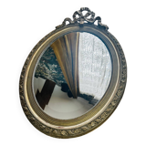 Grand miroir ancien ovale