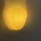 Pair of vintage wall lights, striated opaline white glass, France 1950