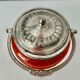 Art Deco biscuit jar in tango orange glass - Egypt Desert decor