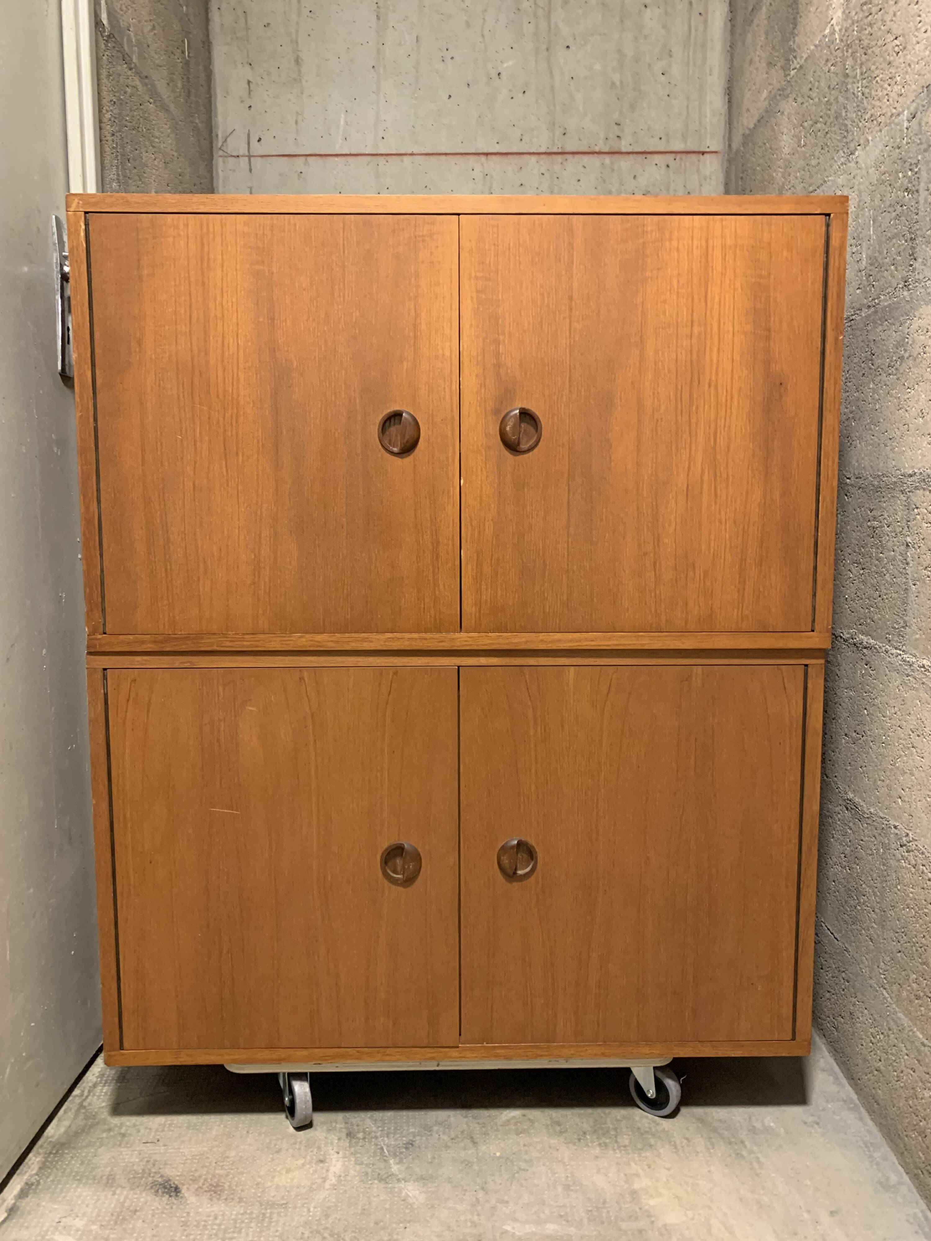 Pair of Scandinavian Danish Retro Vintage Shelving Furniture