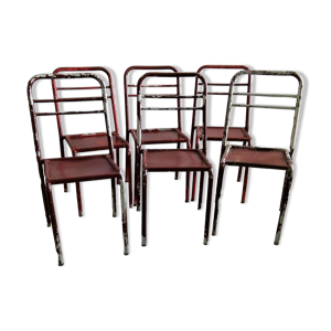 Lot de 6 chaises industrielles
