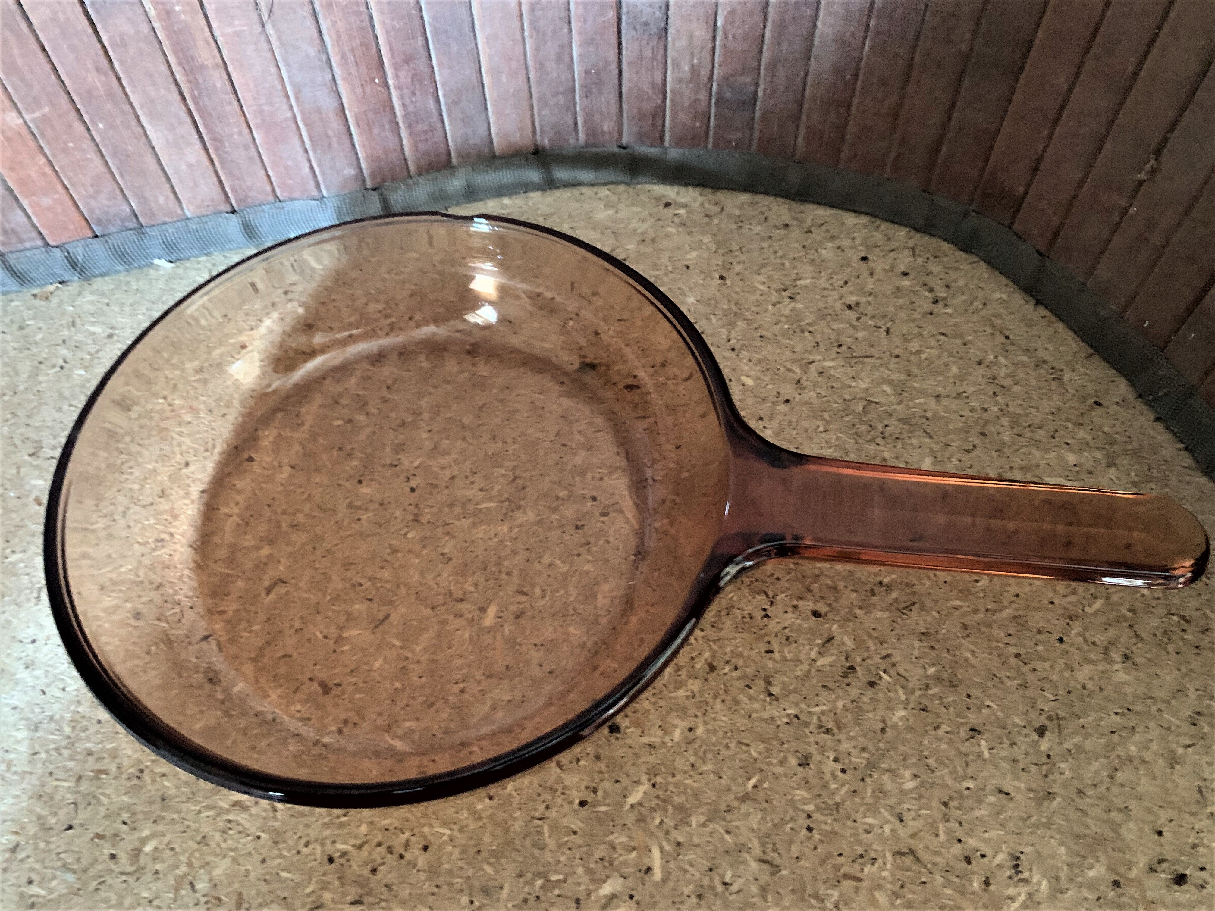 Poêle Tefal vision en verre épais ambré Vintage | Selency