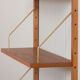 Danish wall unit in teak - modular shelving system 6 shelves