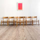 Ensemble de 6 chaises CH36 + 1 fauteuil CH37 de Hans J. Wegner en chêne