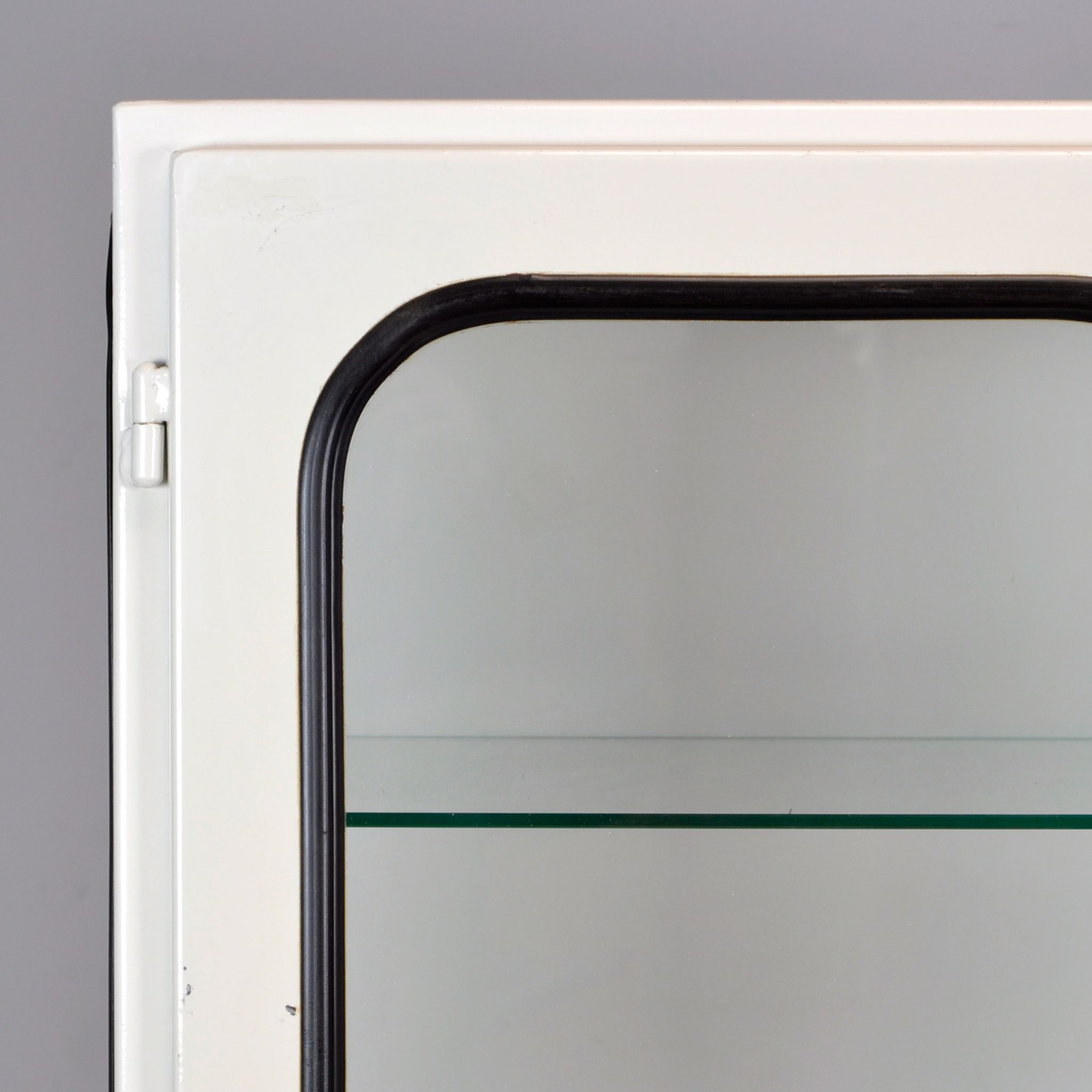 Glass & Iron Medical Cabinet, 1970s