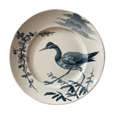 Plat rond ancien Keller et Guérin Lunéville