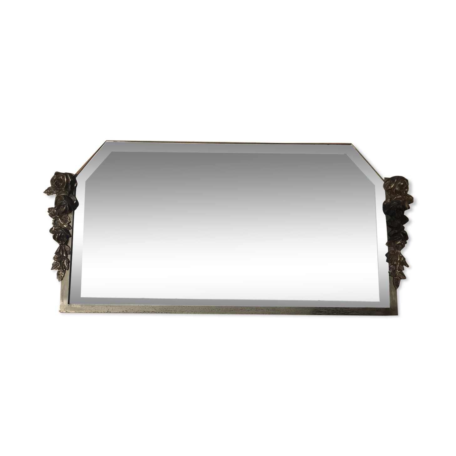 Miroir art déco biseauté  34 x 70 cm