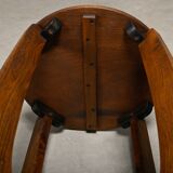 Dutch Art Deco Amsterdam School small side table or plant table solid oak