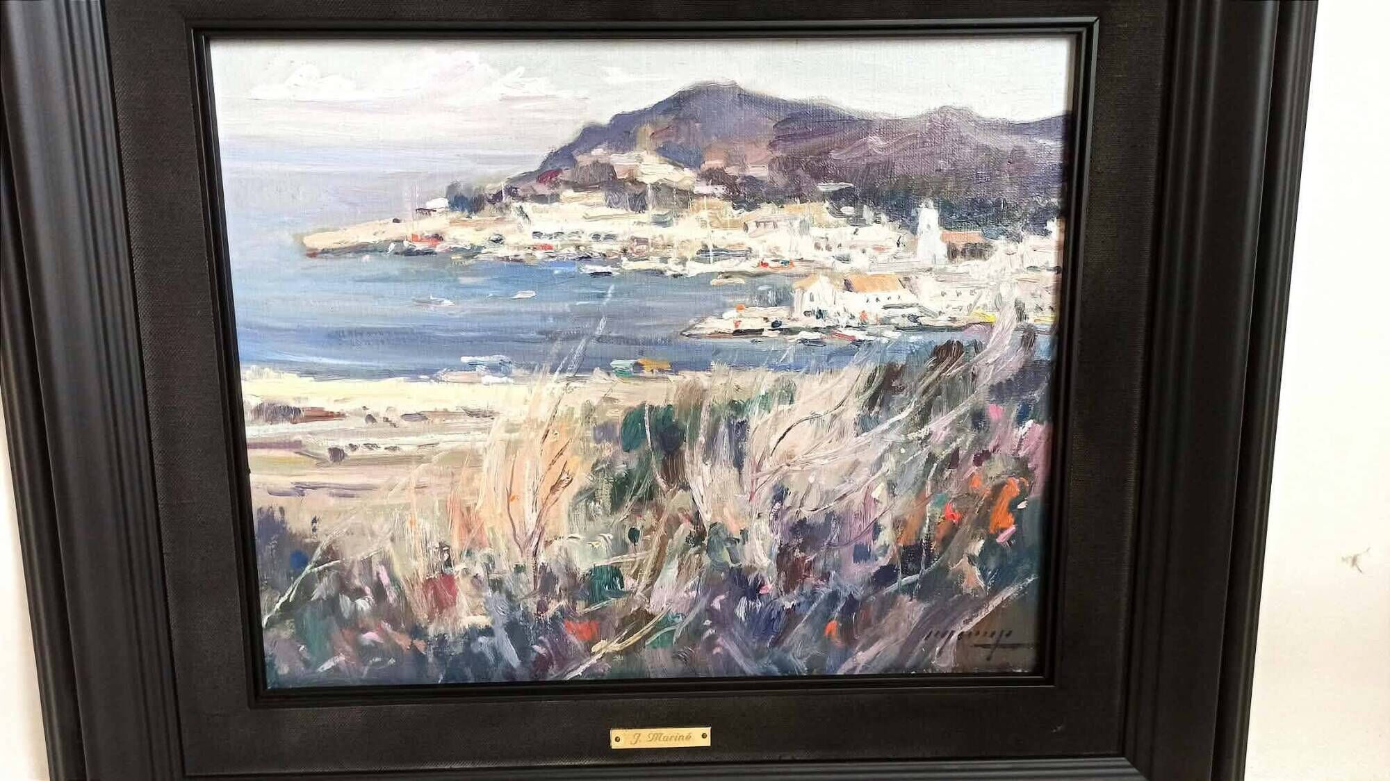 Coastal marine landscape Oil on canvas by Jaume Mariné I Albamonte
