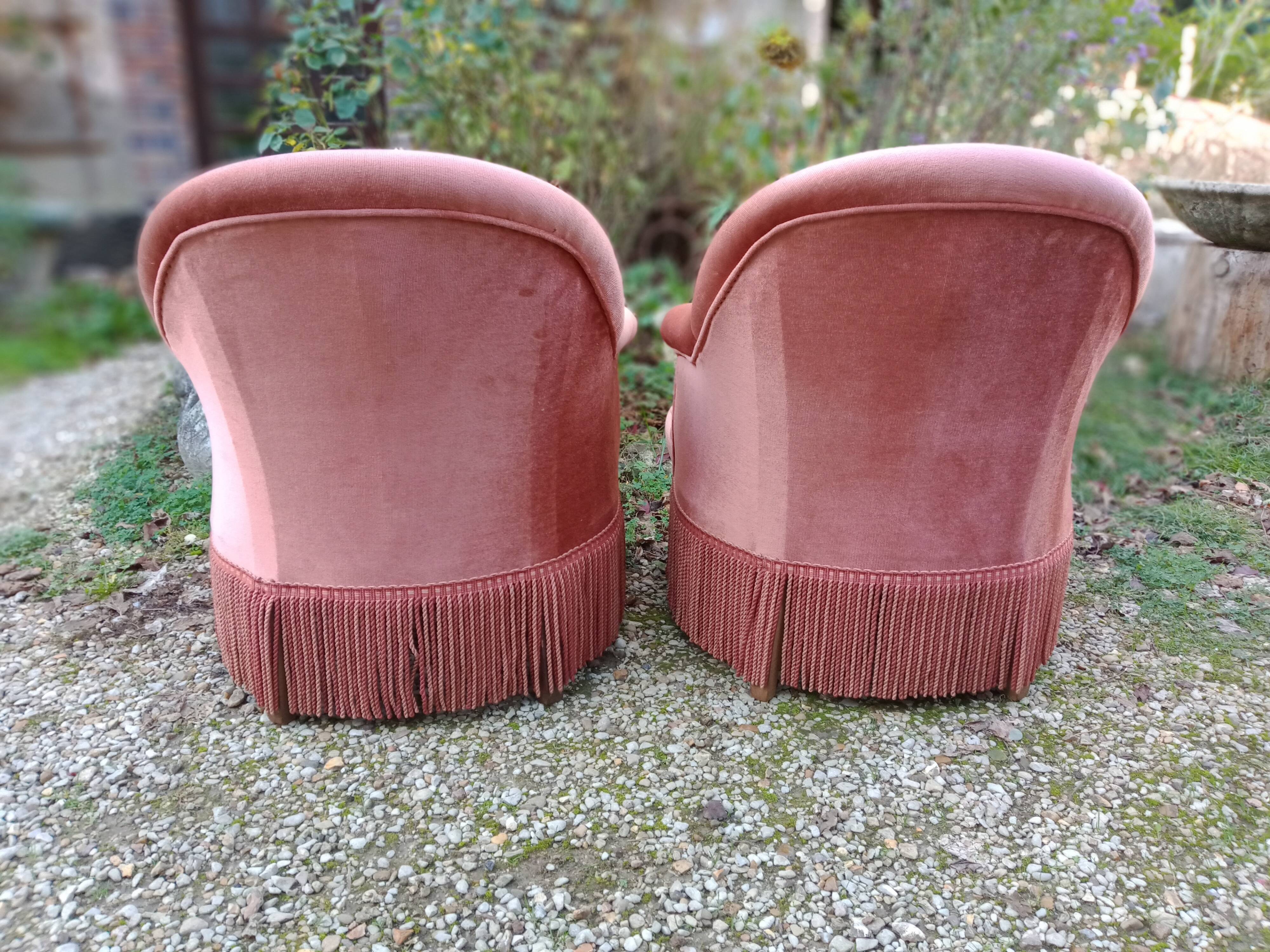 Toad armchairs, a pair