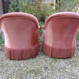 Toad armchairs, a pair