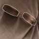 Towel round duo You and Me silver metal