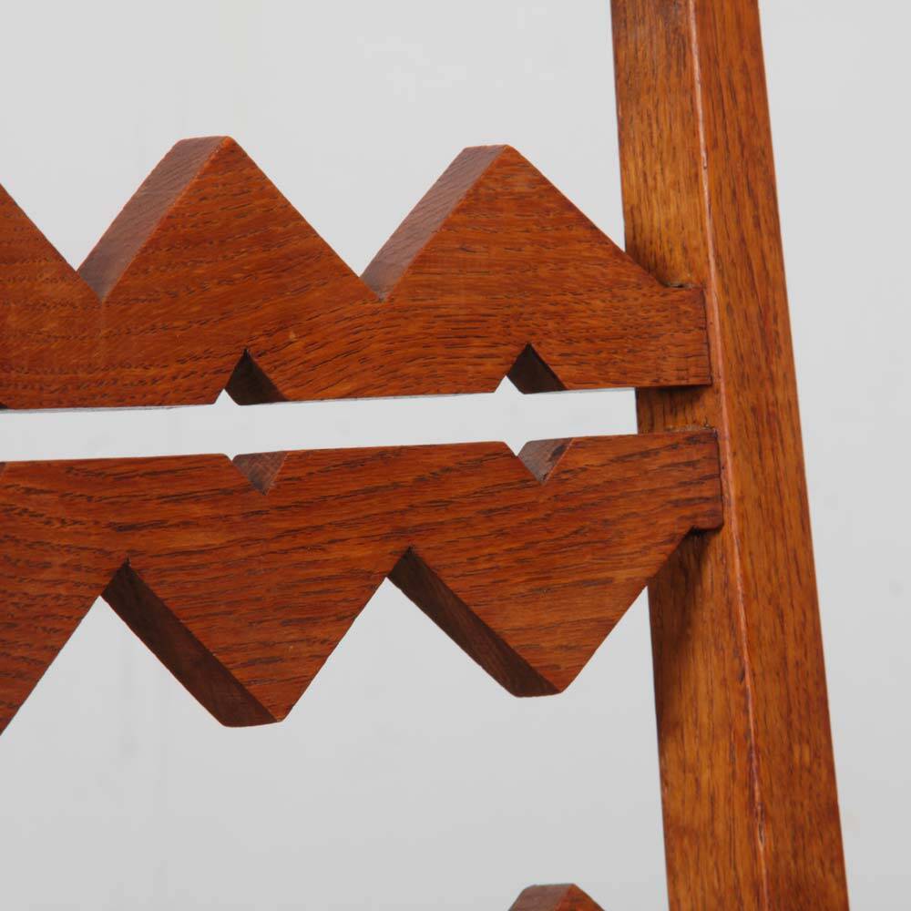 Set of 4 solid oak chairs from the 1950s.