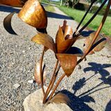 1960s Red Copper Lamp