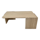 Italian Coffee Table in Travertine, 1980s