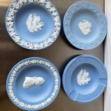Lot of 4 Wedgwood BLUE Jasperware vintage