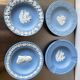 Lot de 4 Wedgwood BLEU Jasperware vintage