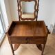 Vintage dressing table set: natural wood 80L x 39D