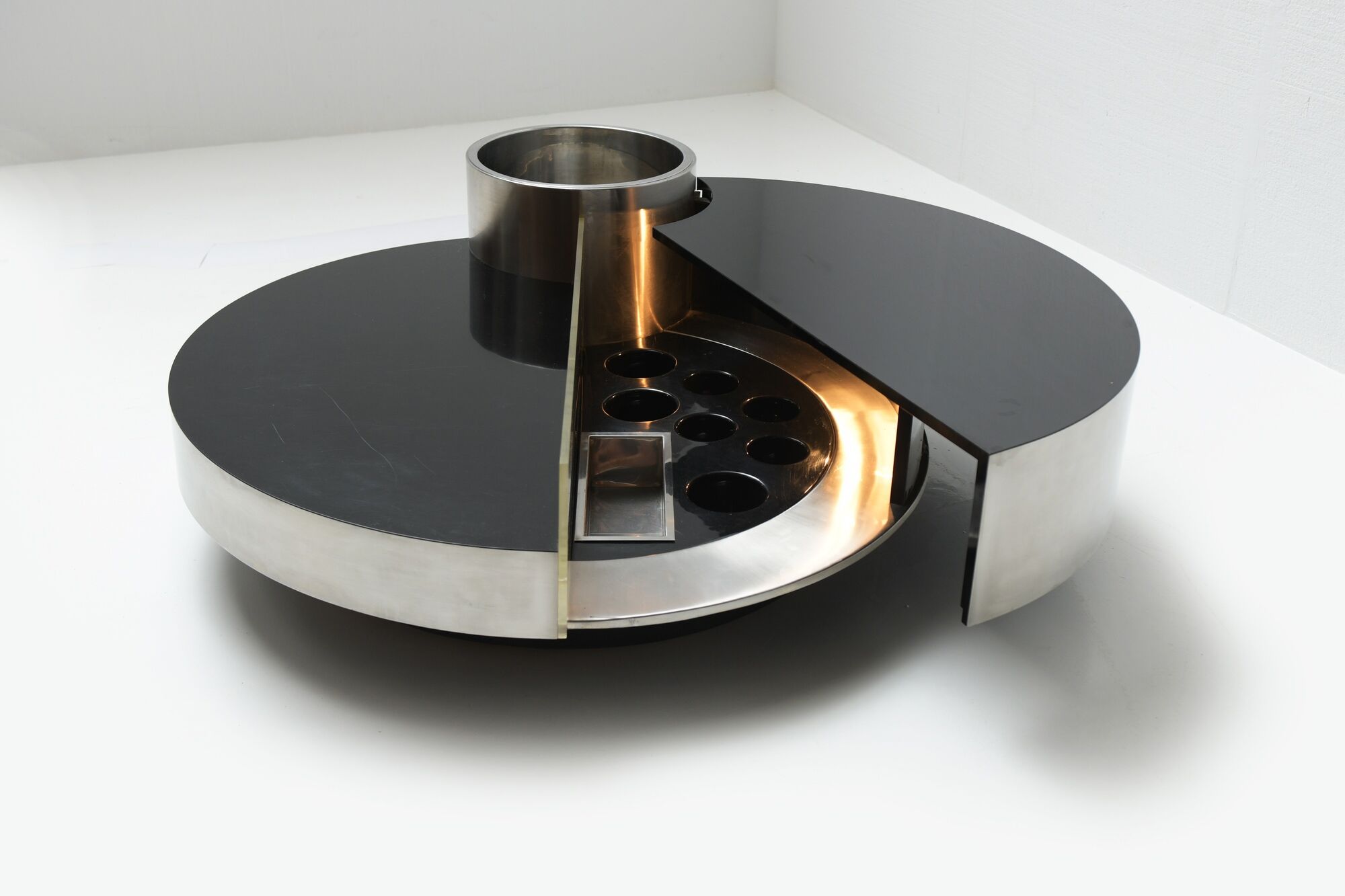 Harry’s bar rotating coffee table by Massimo Papiri for Mario Sabot Italy 1970s