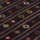 Turkish Kilim Yuruk Vintage 190x350 cm Geometric Patterns Black Multicoloured