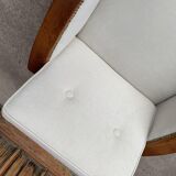 Art deco beige lounge chair, 1920s