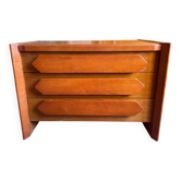 Commode en orme vintage 1980