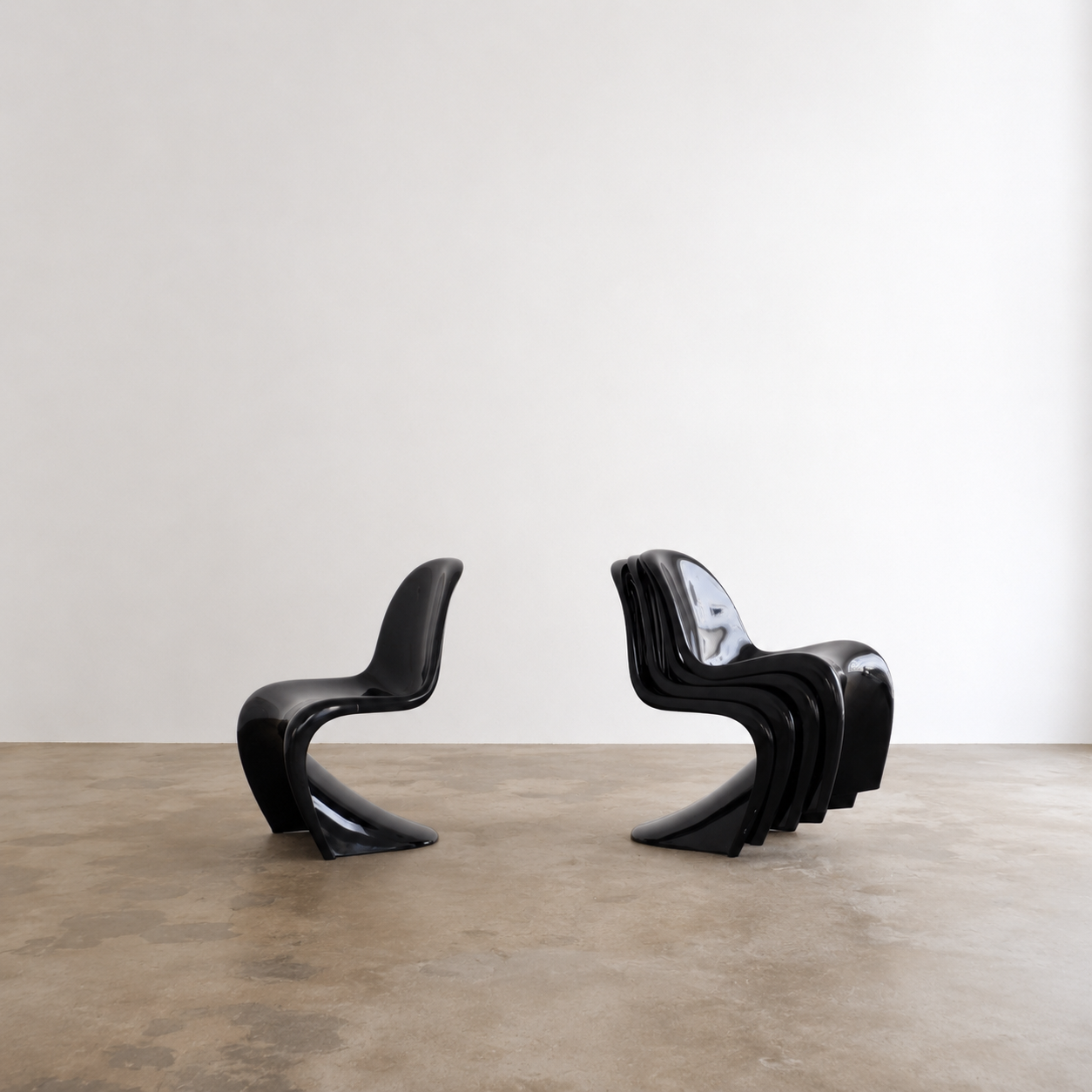 Panton chairs by Verner Panton for Herman Miller / Fehlbaum, 1971