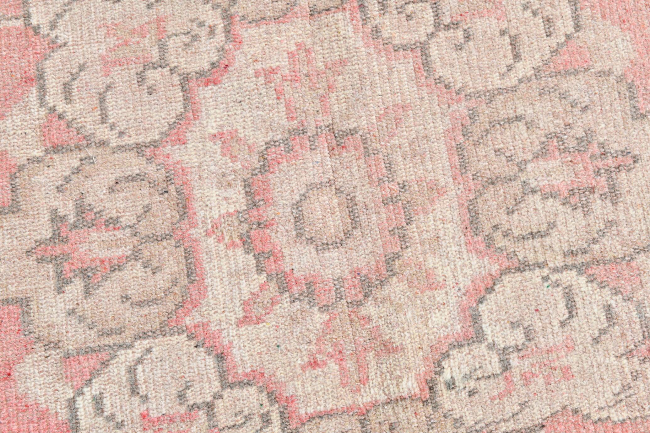 Soft Red & Beige Entryway Handmade Vintage Rug, 170x261 Cm