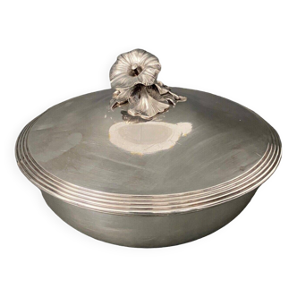 Christofle homemade vegetable soup tureen in silver metal