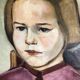 Portrait girl and her doll dated and signed