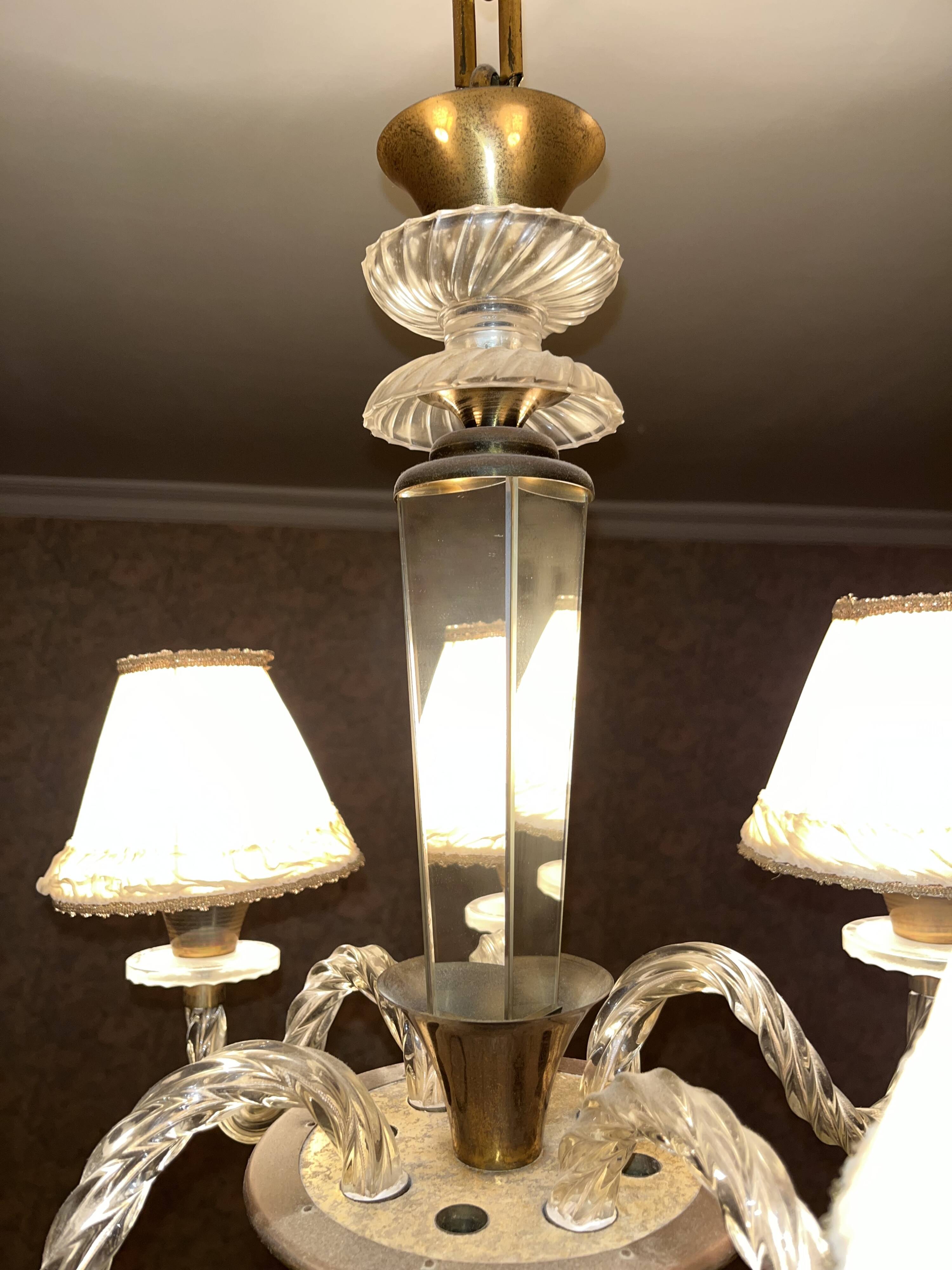 Chandelier and its wall lights