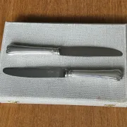 12 silver-plated dessert knives Ravinet D'enfert model Filet Contours