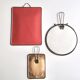 Set of 3 rectangular and round magnifying barber mirrors, 1950s.