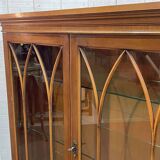 1950s English yew display cabinet