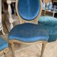 Paire de chaises médaillon en velours
