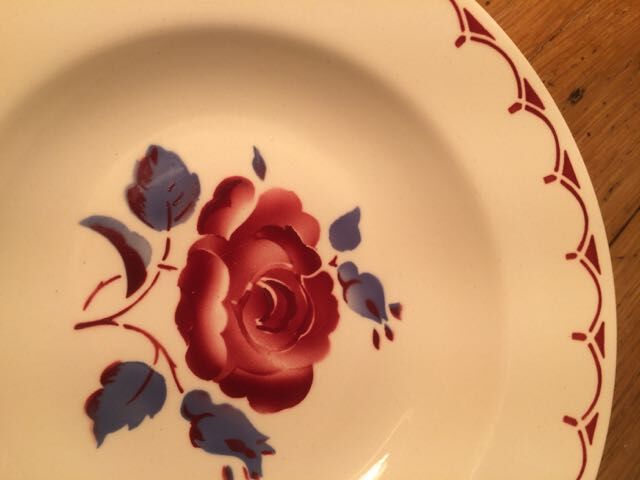 Suite of 10 plates empty "Badonvillers"