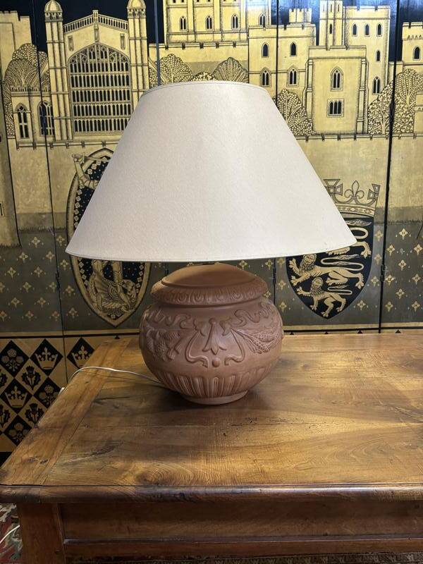 Lampe à poser en terre cuite