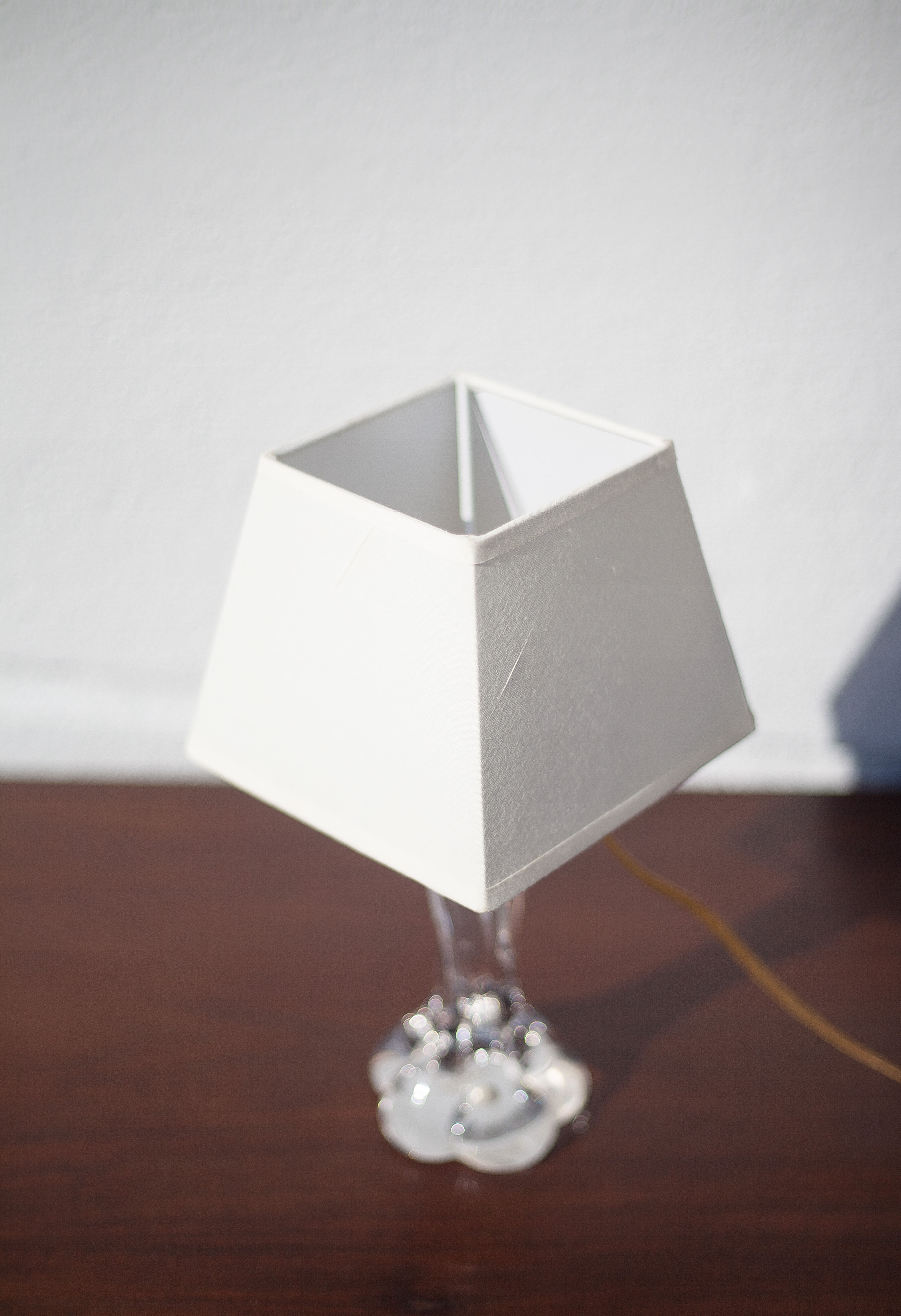 vintage crystal lamp, bedside lamp, Moselle crystal table lamp, interior décor