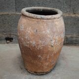 Pot ancien en terre cuite orange