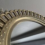 Miroir soleil / fleur laiton vintage