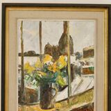 "Yellow Flowers by a Window"  by T. Stenbäck