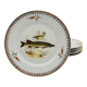 6 Limoges porcelain plates, fish pattern.