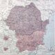 Old map Romania and Bulgaria 43x43cm from 1950