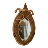 Miroir Corde Circa 1950 Vintage