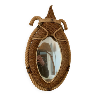 Miroir Corde Circa 1950 Vintage