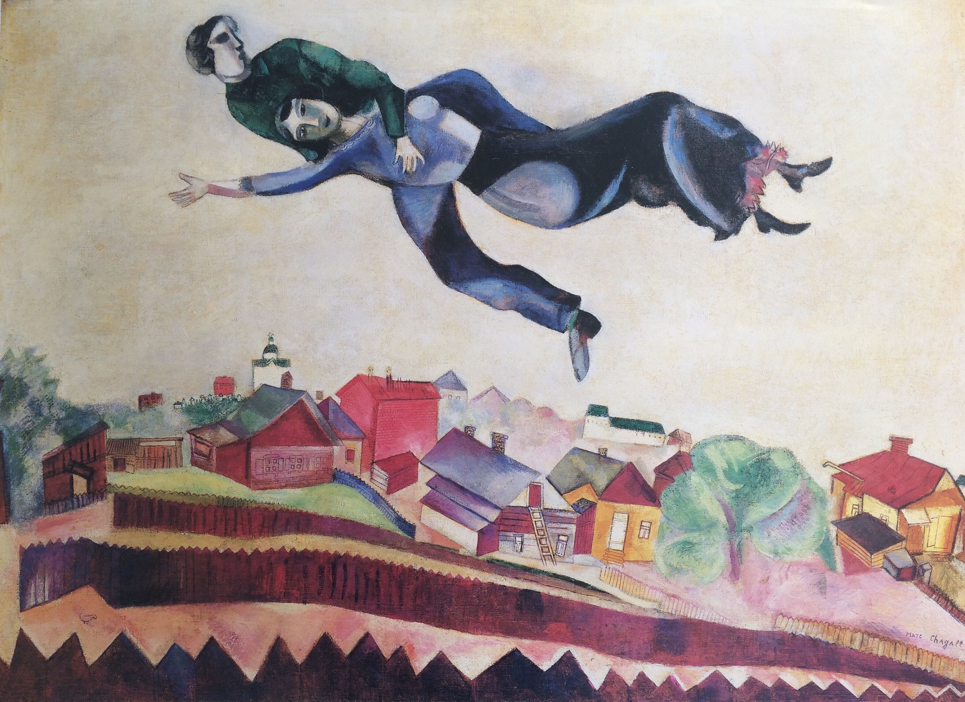 Marc chagall (after) maeght foundation, 1984. original exhibition poster