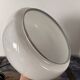Vintage pendant light in white and silver opaline
