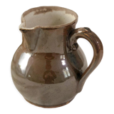 Handmade ceramic pitcher - brown and marbled colours
