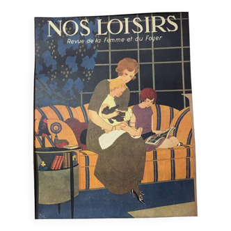 Poster "Our leisure activities - Review of women and the home" - Illustration by DJOZ (Women's fashion 1920)