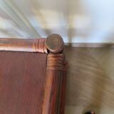 Retro-Side table-vinyl furniture-wood, rattan and bamboo-80s